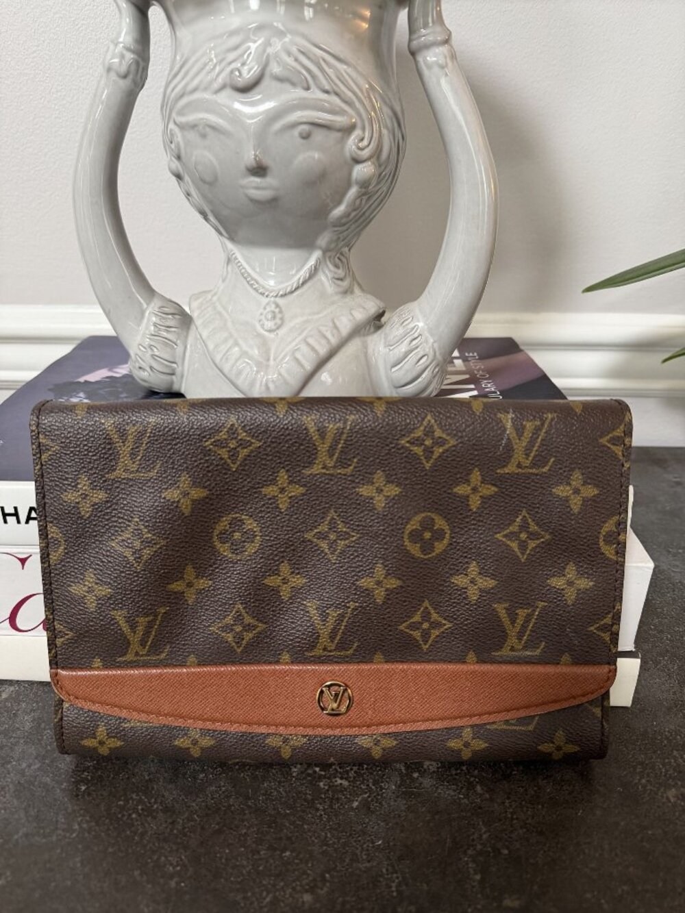 Louis Vuitton Bordeaux Clutch Bag Monogram Leather